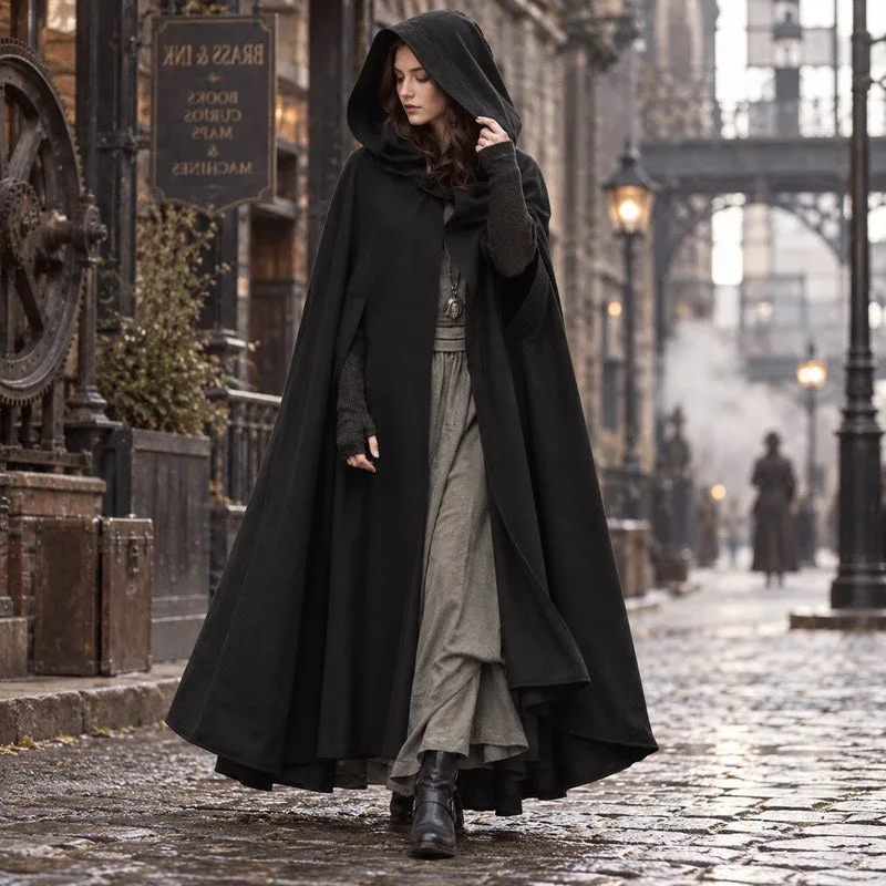 View 2 — Vintage-style steampunk coat — Cape