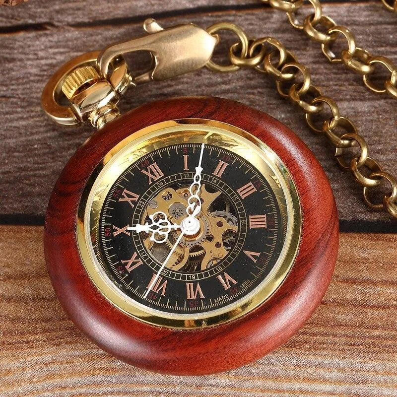 View 2 — Steampunk pocket watch — wood — Ref. 6598463062101