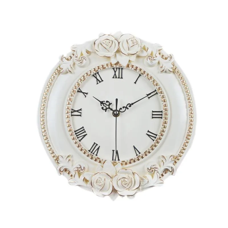 Vintage-style steampunk clock — white