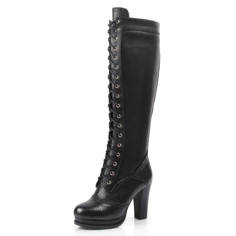 Victorian steampunk boots — leather & faux leather