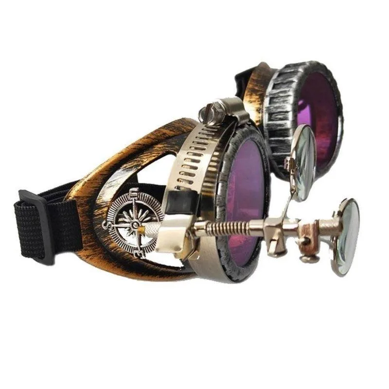 View 3 — Retro steampunk glasses — futuristic