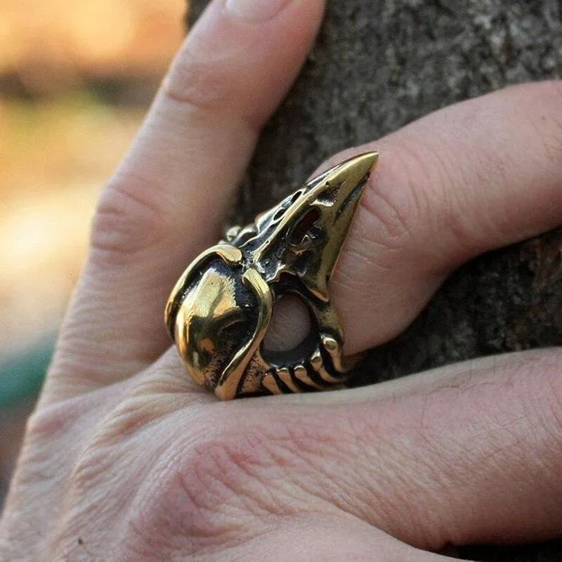 View 2 — Steampunk ring — raven Bronze