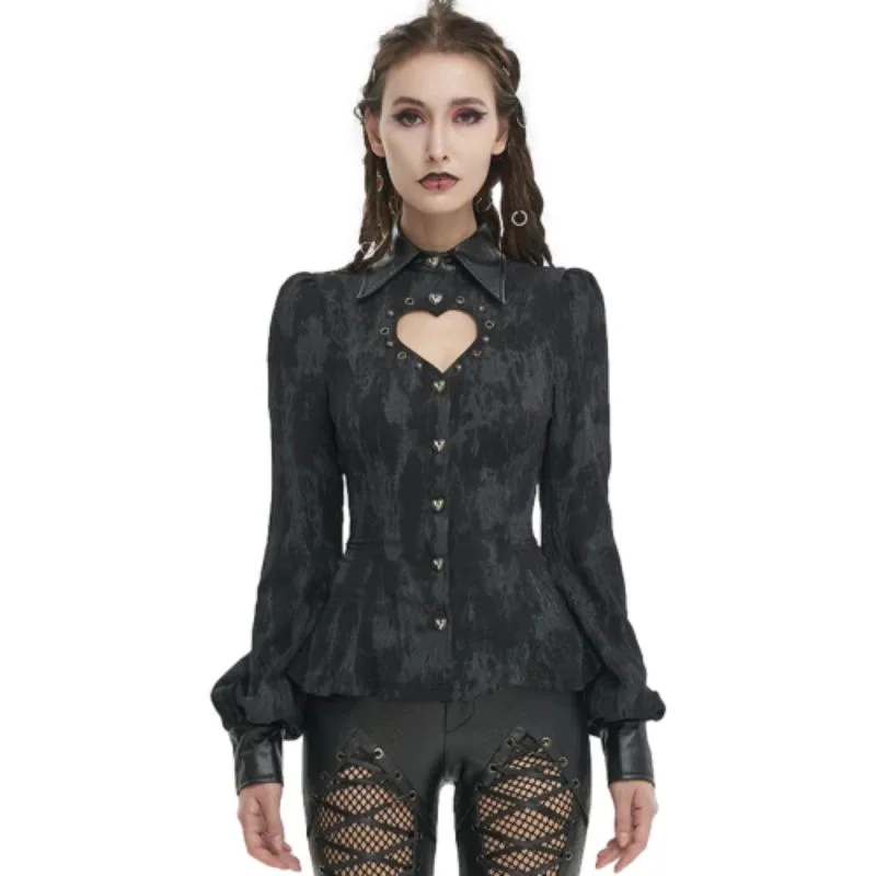 View 2 — Steampunk shirt — collar open