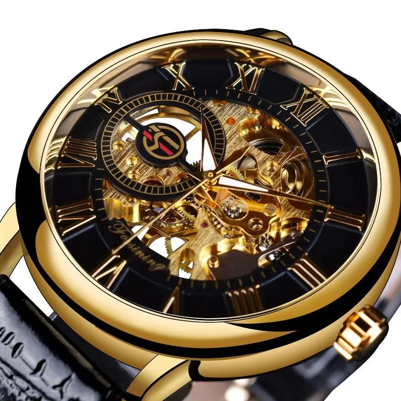 Men’s mechanical automatic steampunk watch