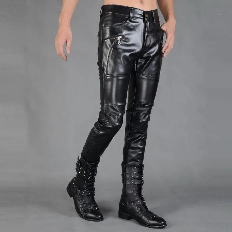 View 4 — Steampunk trousers — punk faux leather