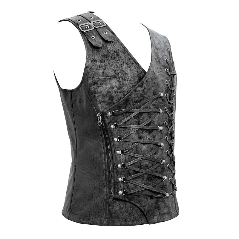 View 8 — Men’s asymmetric steampunk corset