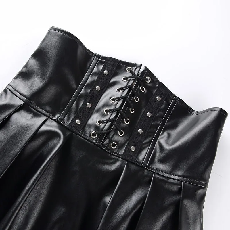 View 3 — Steampunk skirt — PU faux leather size high