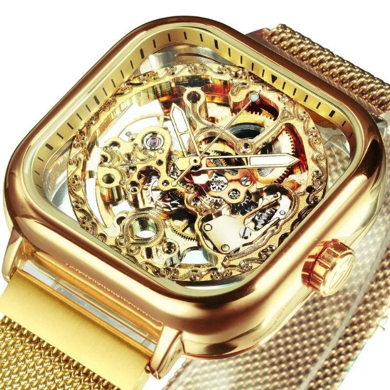 Steampunk watch — visible movement