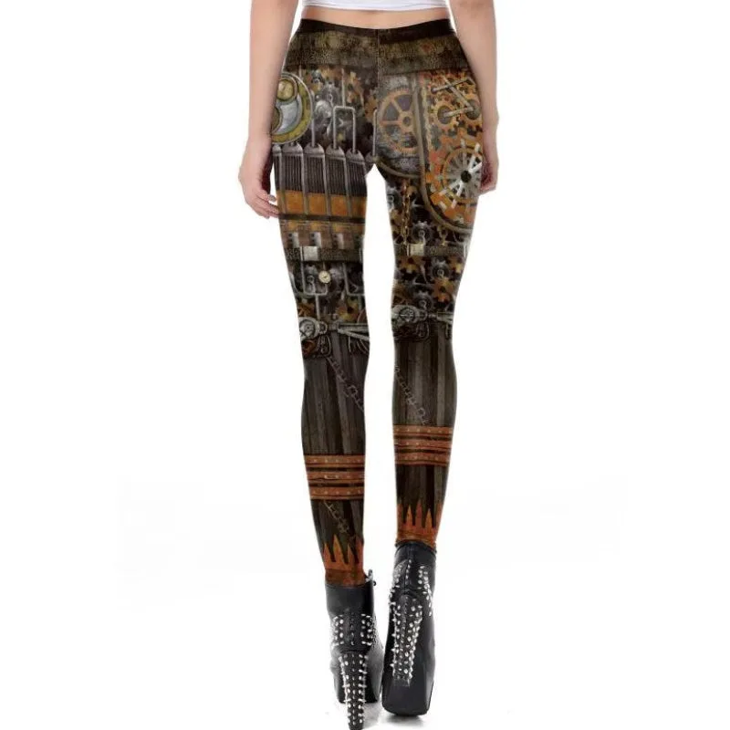 View 2 — Steampunk legging printed vintage