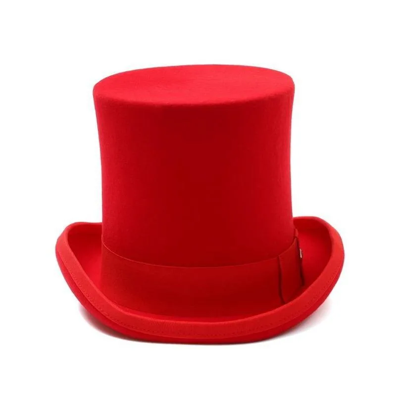 View 4 — Steampunk top hat — Hat red