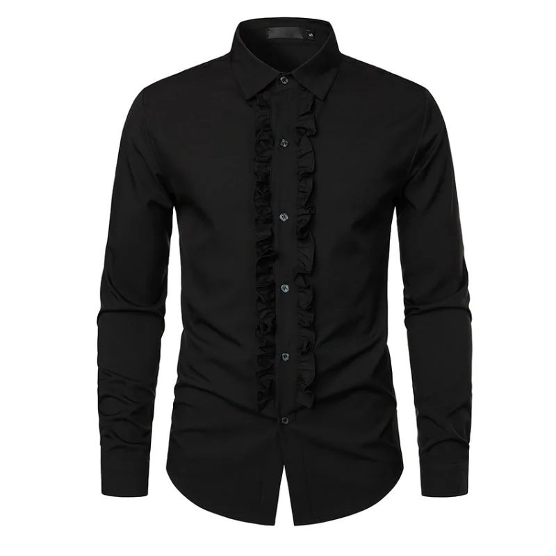 Men’s steampunk shirt — ruffle