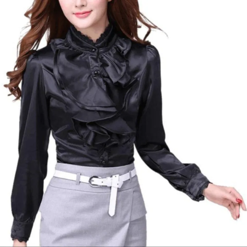 Steampunk blouse — black