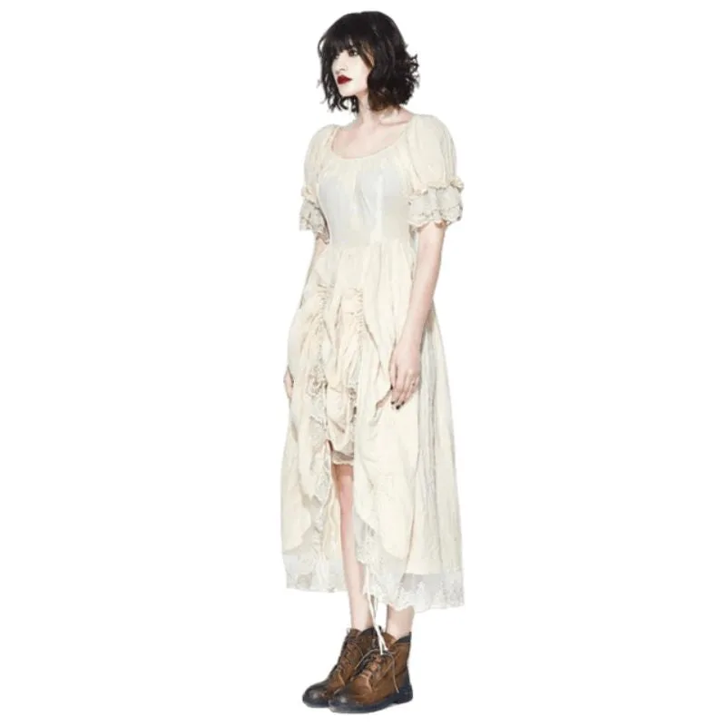 View 3 — Victorian steampunk dress — off-white