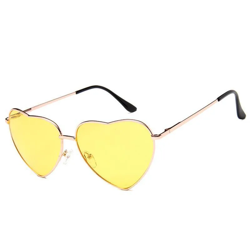 Steampunk sunglasses — heart gold-coloured