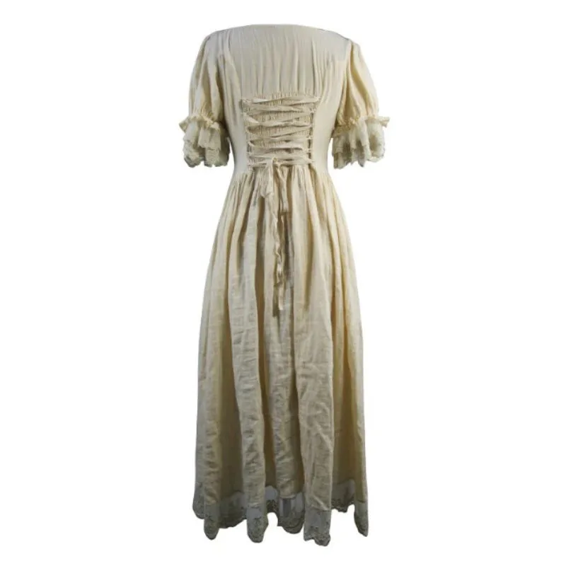 View 4 — Victorian steampunk dress — off-white