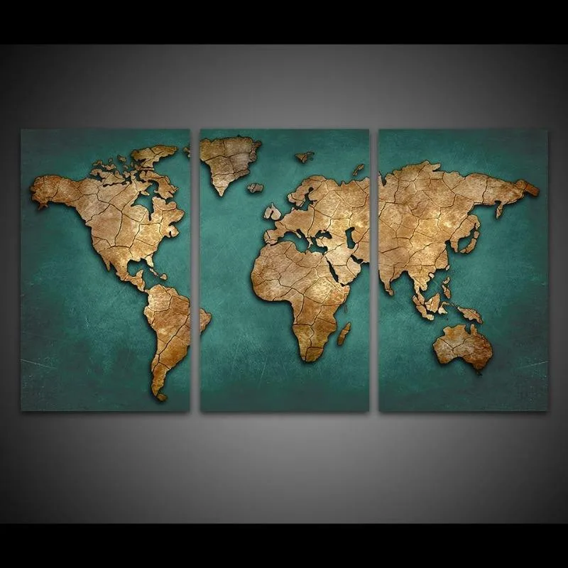 View 2 — Vintage-style steampunk wall art — card the world