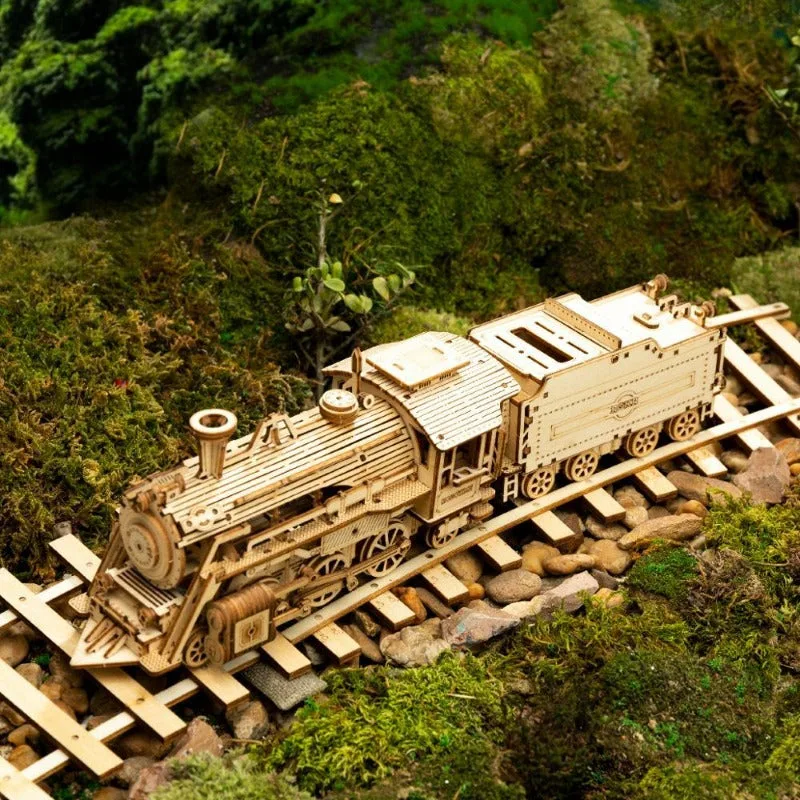 View 3 — Steampunk model kit — locomotive steam wood