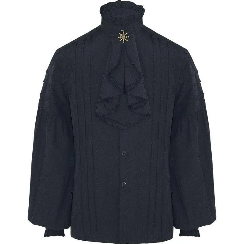 Men’s Victorian steampunk shirt — collar cravat