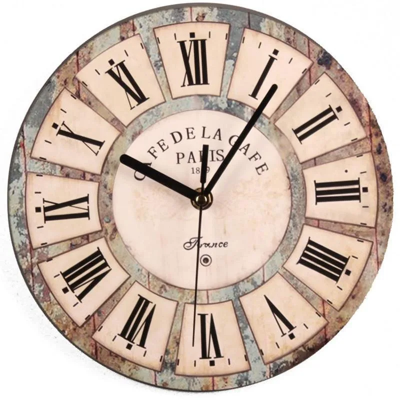 View 3 — Vintage-style steampunk clock — wall wood