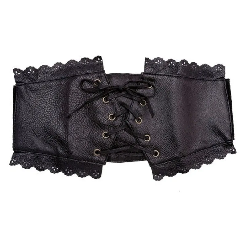 Steampunk waist cincher — Belt PU faux leather