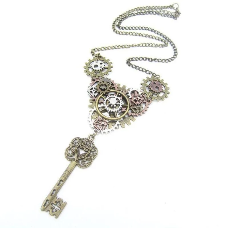 View 2 — Steampunk necklace — key