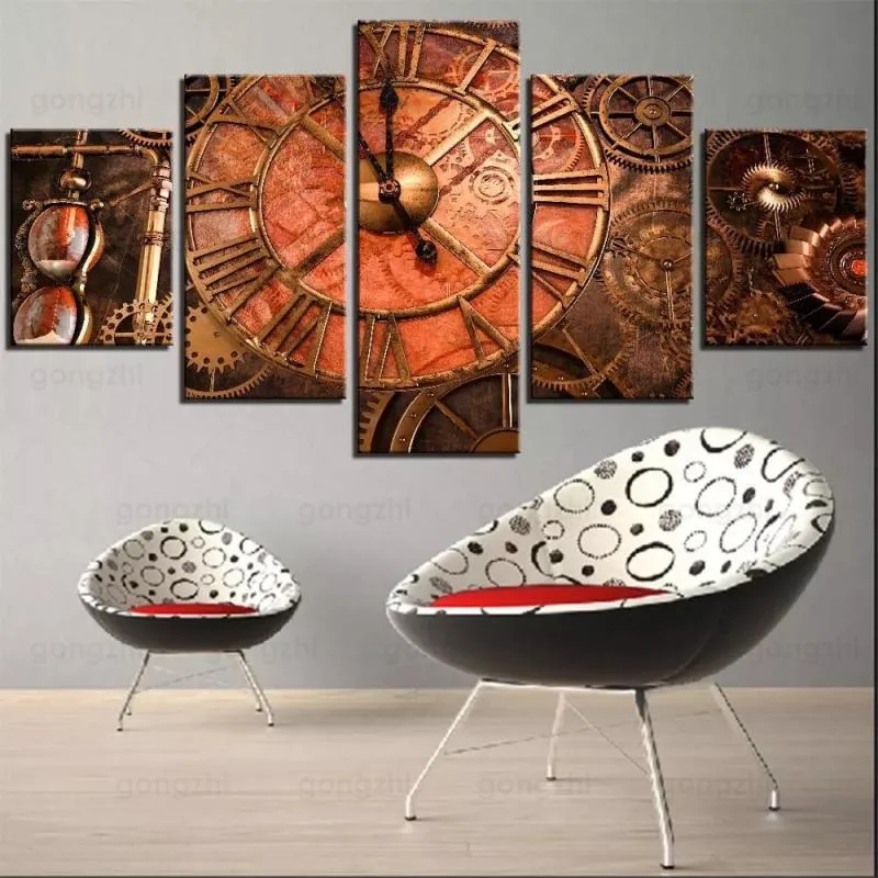 View 3 — Steampunk wall art — clock