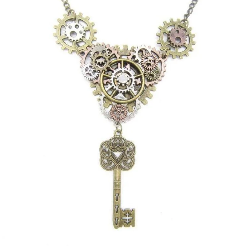 Steampunk necklace — key