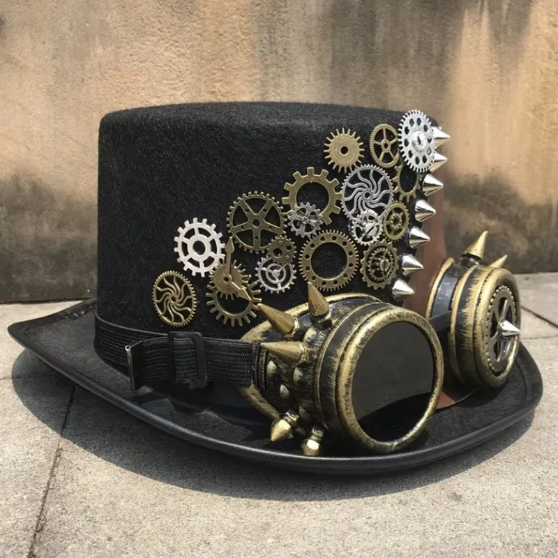 View 4 — Steampunk top hat — Hat low