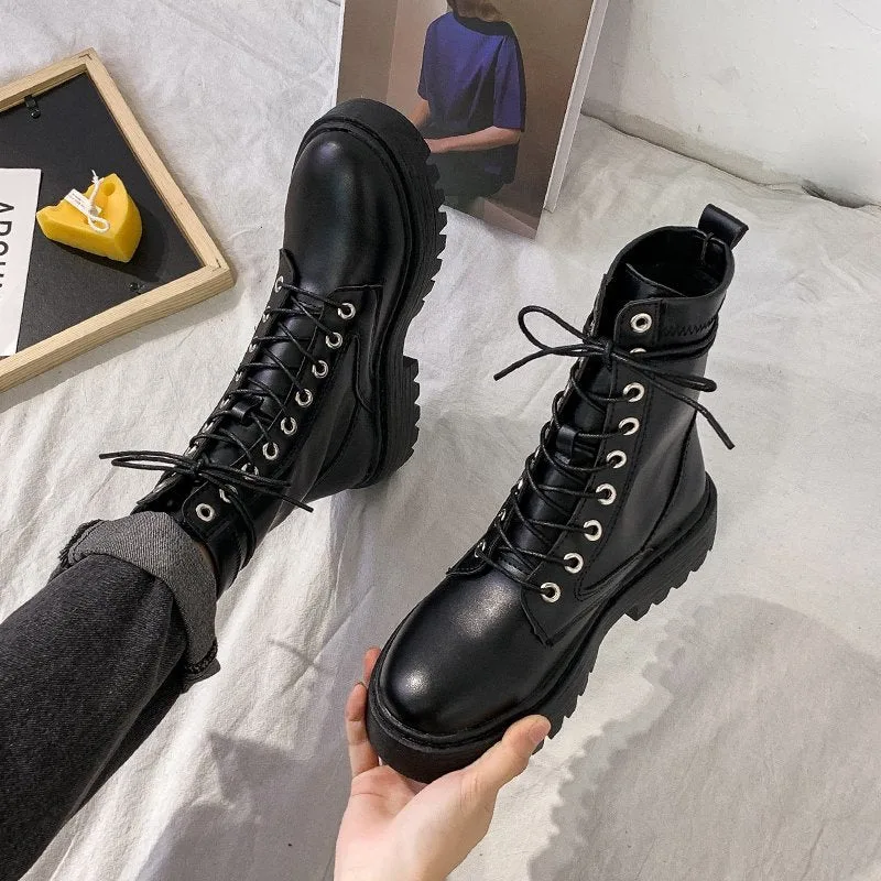 View 5 — Steampunk ankle boots — platform lacing