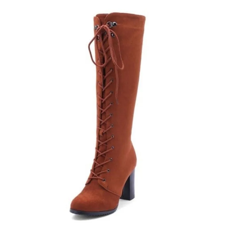 Women’s steampunk boots — high lacing