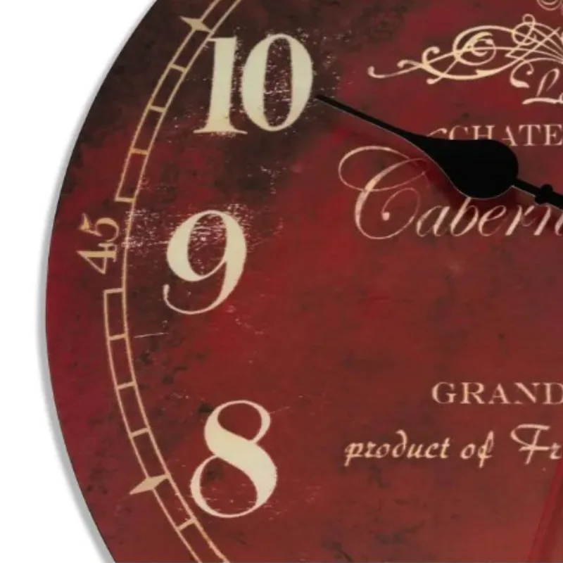 View 3 — Vintage-style steampunk clock — red