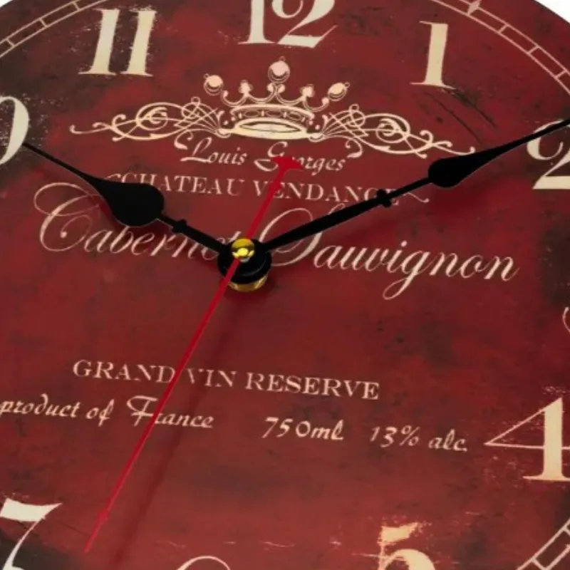 View 6 — Vintage-style steampunk clock — red