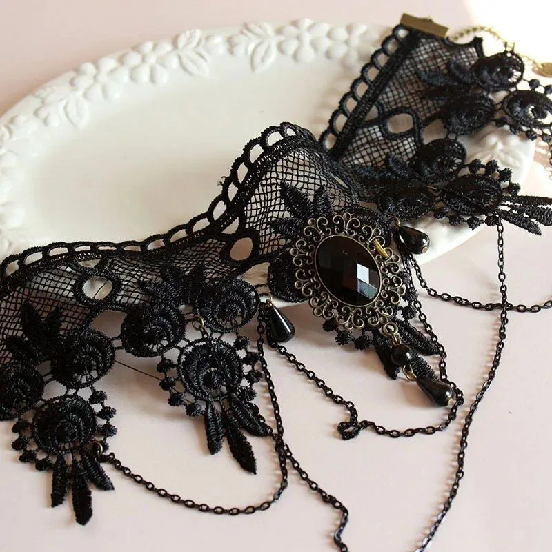 View 2 — Victorian gothic steampunk necklace