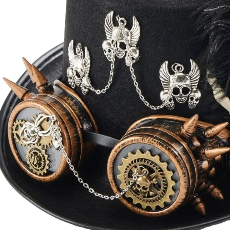 View 4 — Steampunk hat — skull