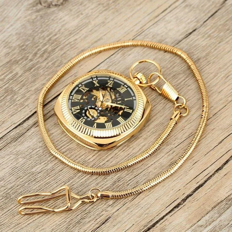 View 4 — Antique-style steampunk watch — pocket square