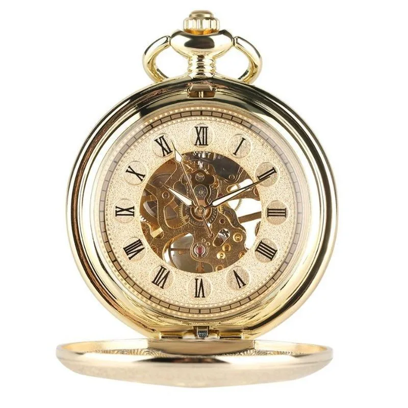View 2 — Antique-style steampunk watch — pocket plated gold colour