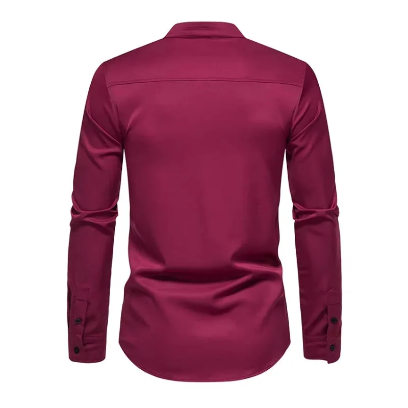 View 4 — Steampunk shirt — mandarin collar embroidered