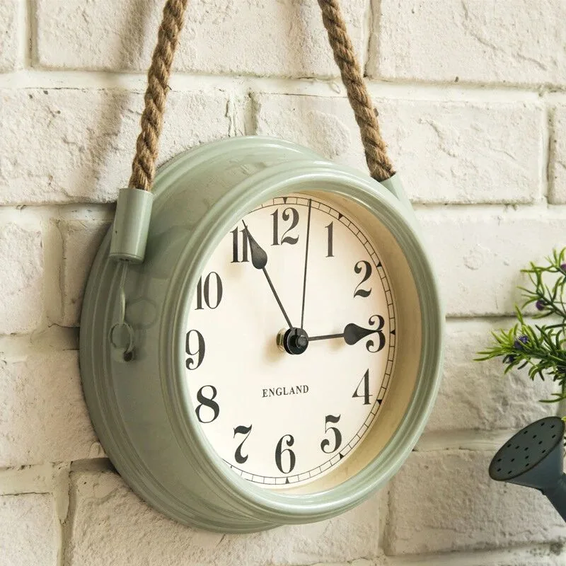 View 2 — Vintage-style steampunk clock — wall green