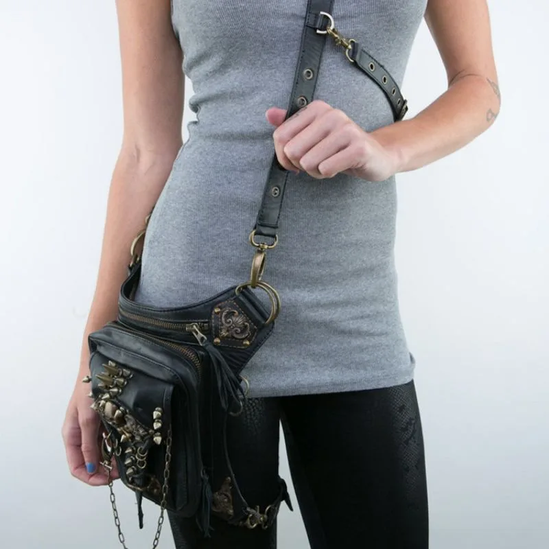 View 4 — Steampunk satchel — skull