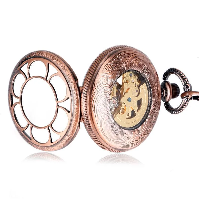View 4 — Steampunk pocket watch — gold colour pink