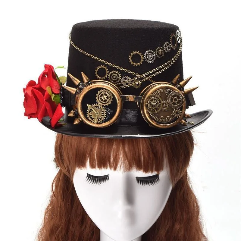View 2 — Women’s steampunk top hat — Hat