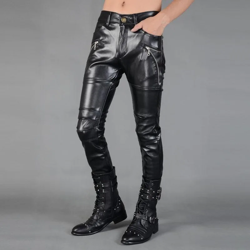 View 2 — Steampunk trousers — punk faux leather
