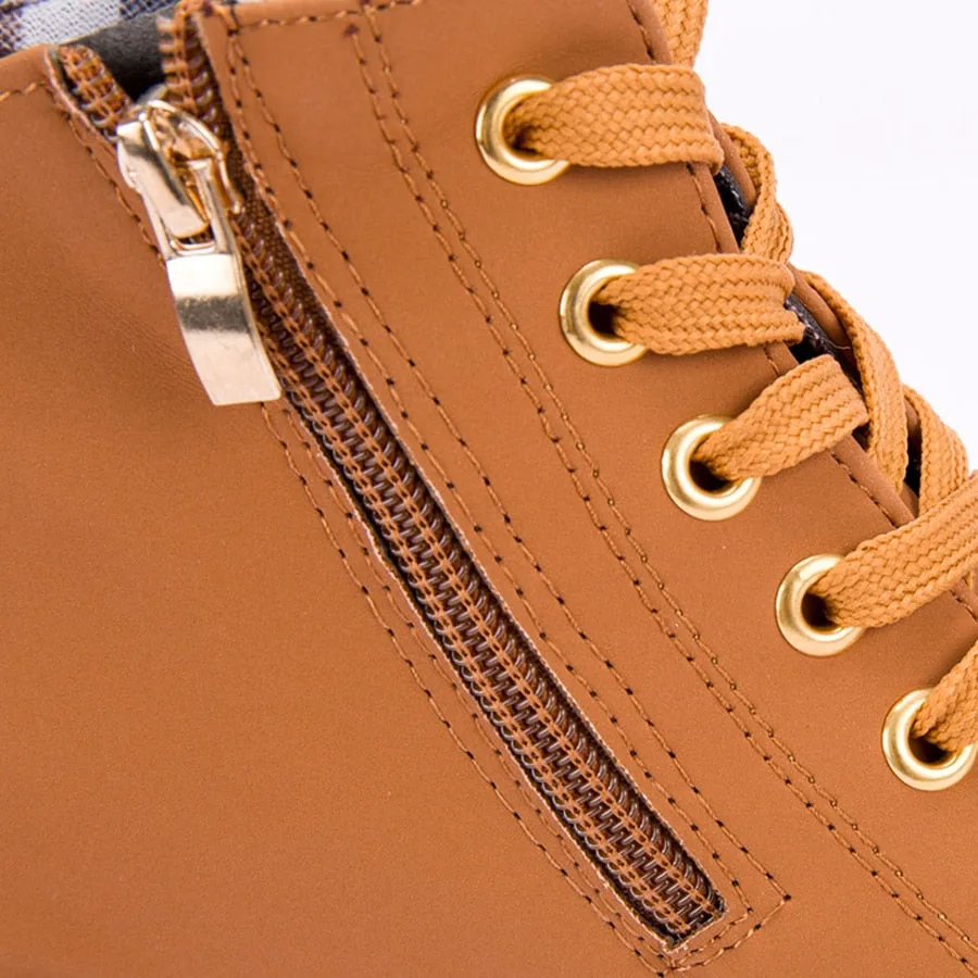 View 4 — Steampunk ankle boots — heel square