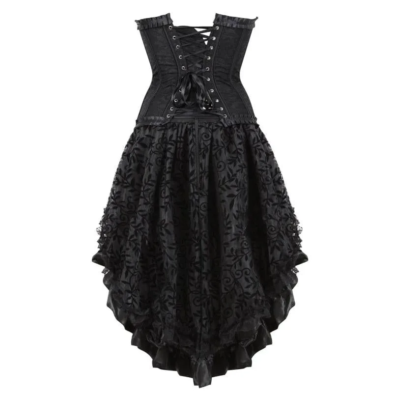 View 3 — Gothic steampunk corset — Set skirt