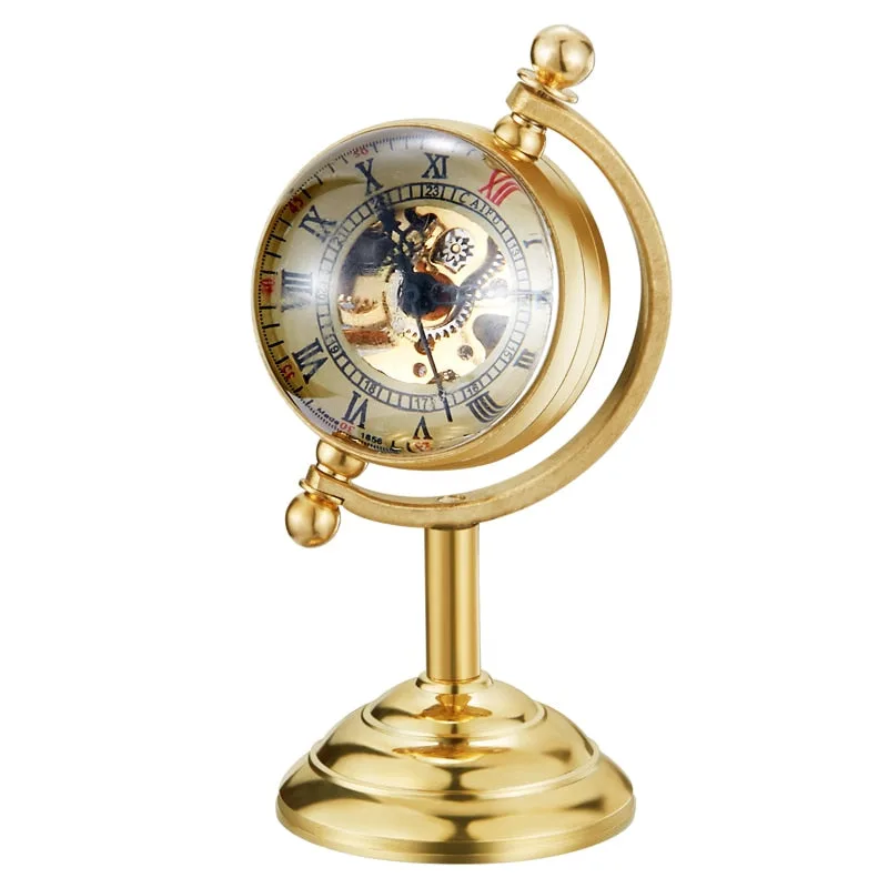 Mechanical steampunk desk clock — desk