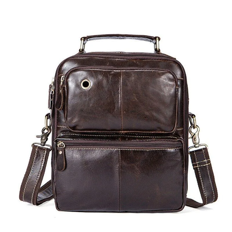 Men’s vintage-style steampunk bag — Shoulder leather