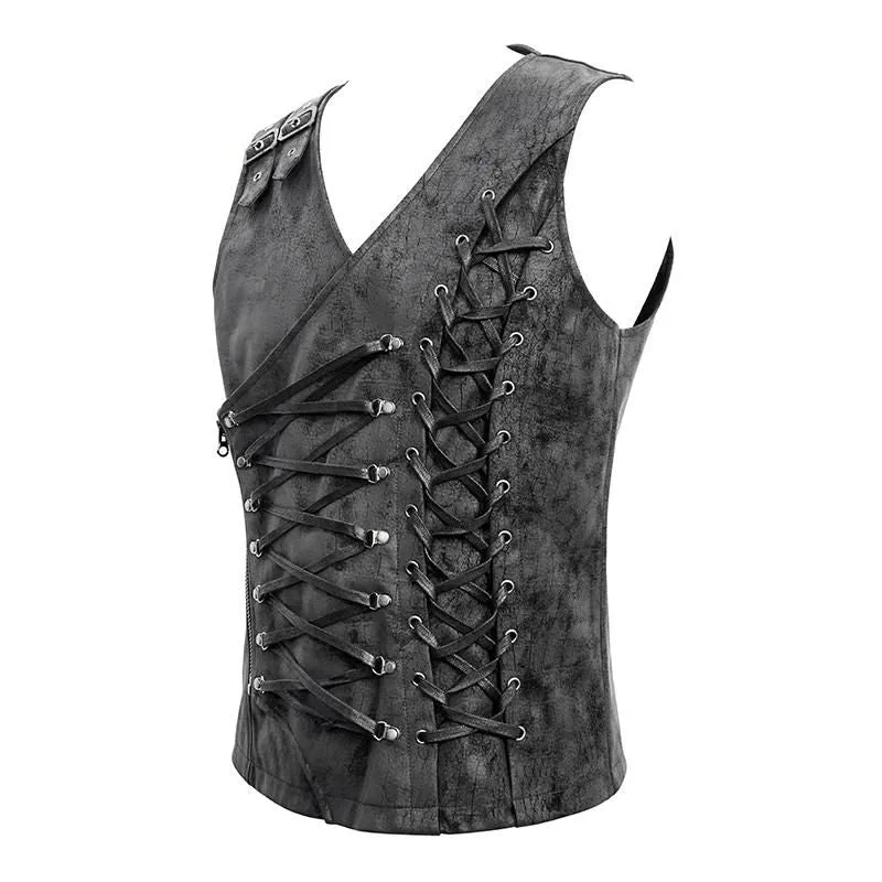 View 3 — Men’s asymmetric steampunk corset