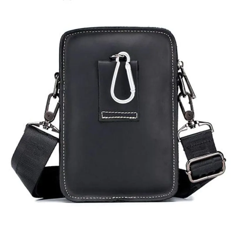 View 2 — Steampunk pouch leather  shoulder strap