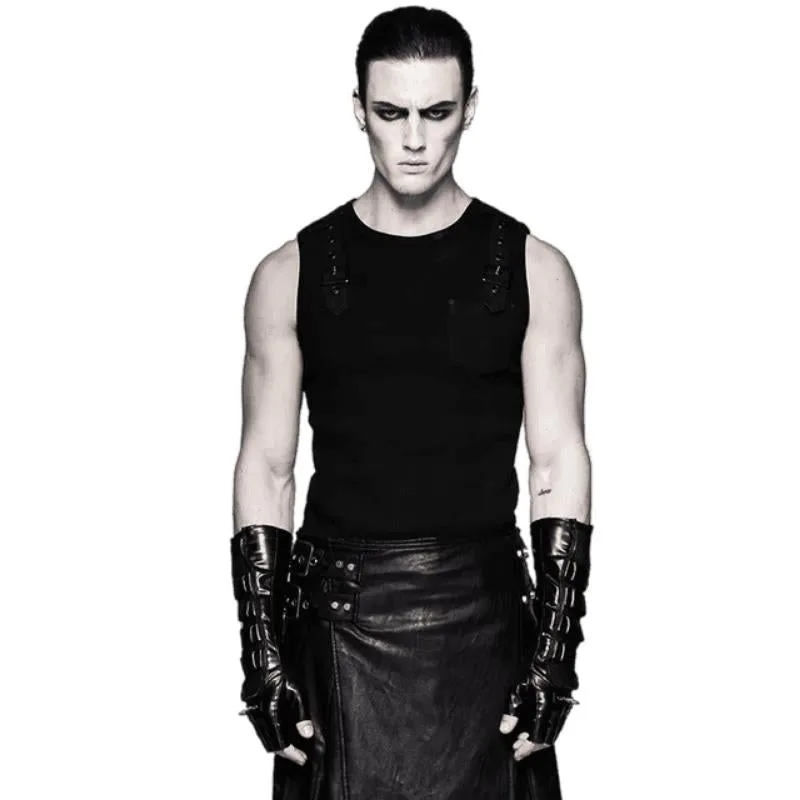 View 2 — Men’s gothic steampunk glove — PU
