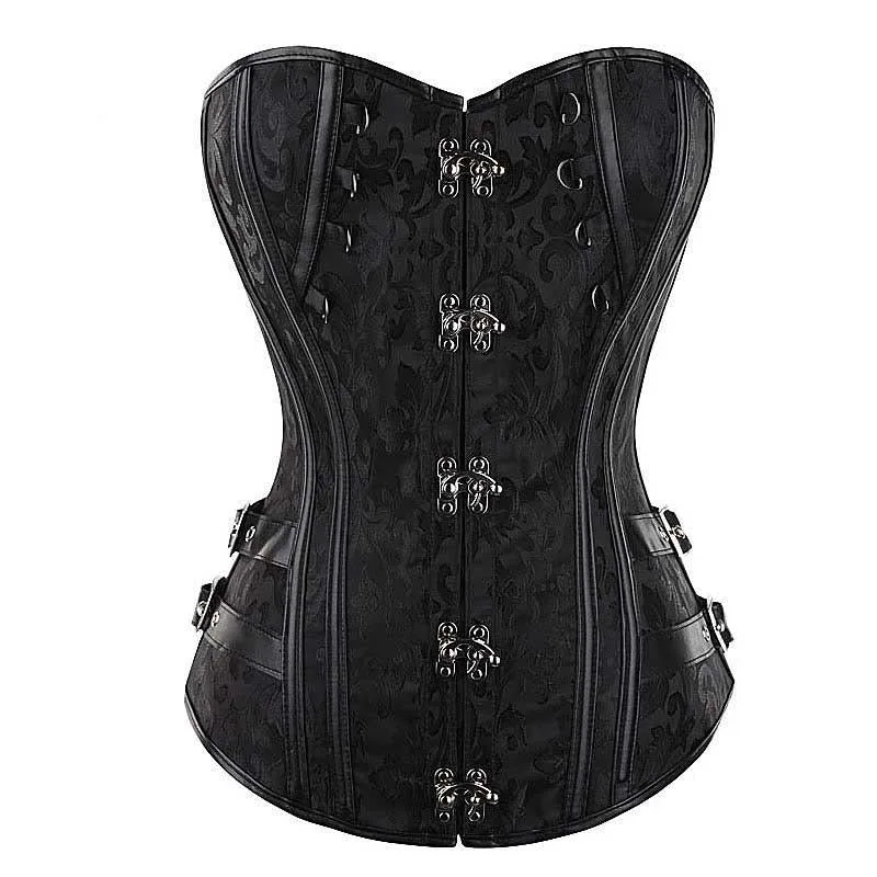 Steampunk corset — black